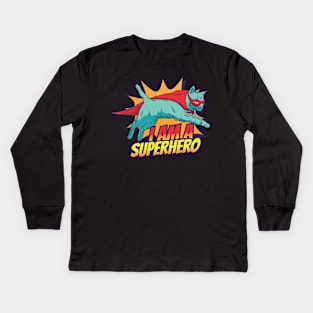 Superhero Cat Kids Long Sleeve T-Shirt